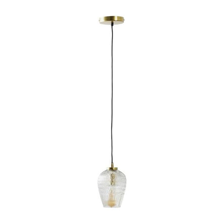 Aurelian Antique Brass Pendant Ceiling Light With Tulip Glass Shade