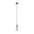 Aurelian Antique Brass Pendant Ceiling Light With Conical Glass Shade