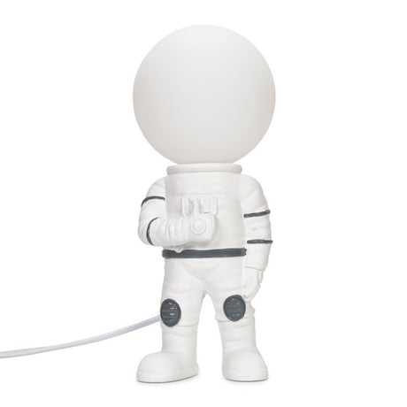 Tom The Spaceman Table Lamp With Glass Globe Shade 