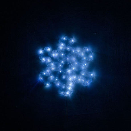 IP44 30cm Snowflake With 50 Cool White Lights 