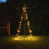 IP44 1.2m Wire Christmas Tree With 130 Warm White Lights 