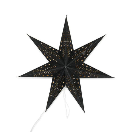 60cm Pin Up Plug In Paper Star With Black Velvet Finish 