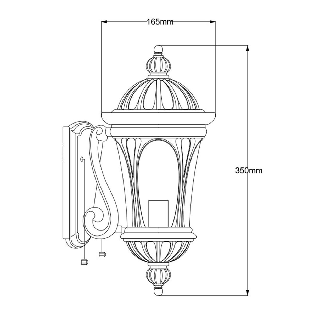 New England 1 Light Wall Lantern Small - Comet Lighting