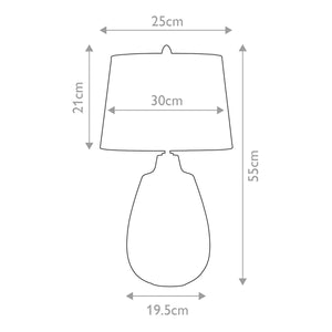 Newham 1 Light Small Table Lamp - Comet Lighting