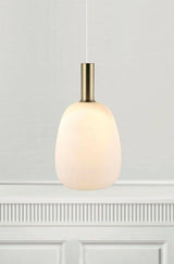 Nordlux Alton 23 Pendant Ceiling Light Opal white/Black-brass - Comet Lighting