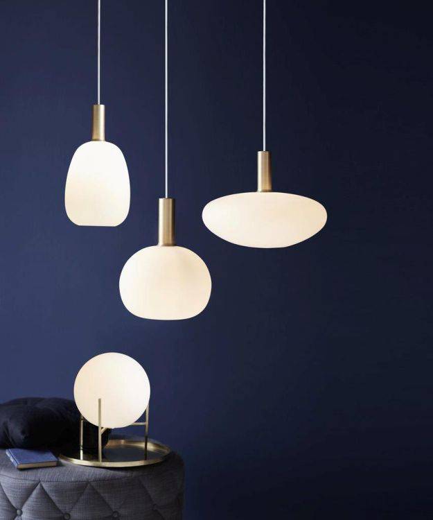 Nordlux Alton 23 Pendant Ceiling Light Opal white/Black-brass - Comet Lighting