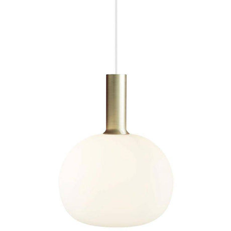 Nordlux Alton 25 Pendant Ceiling Light Opal white/Black-brass - Comet Lighting