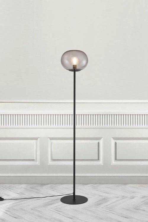 Nordlux Alton Floor Lamp Black/Smoked - Comet Lighting