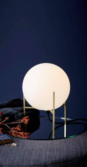 Nordlux Alton Table Lamp Opal white/Brass - Comet Lighting