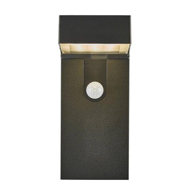 Nordlux Alya Outdoor Wall Solar Light Black w/ Sensor - Comet Lighting