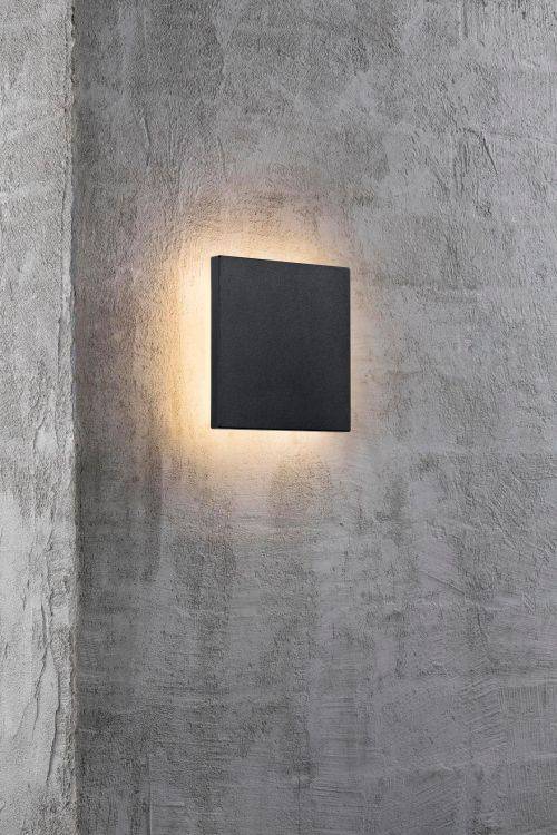 Nordlux Artego Square Outdoor Wall Light Black - Comet Lighting