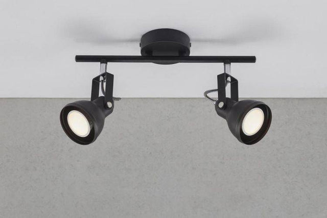 Nordlux Aslak 2-Light Spotlight Black - Comet Lighting