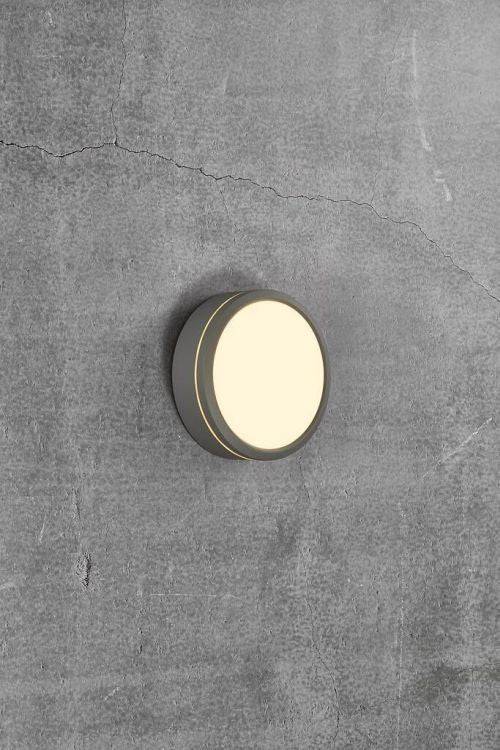 Nordlux Ava Outdoor Wall/Ceiling Light Gray/Opal - Comet Lighting