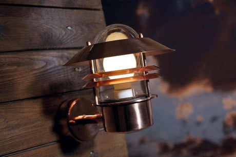 Nordlux Blokhus Outdoor Wall Light Up Copper - Comet Lighting