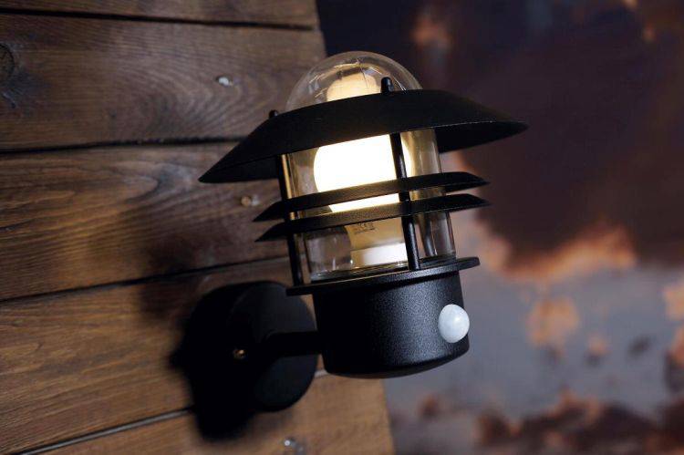 Nordlux Blokhus Sensor Outdoor Wall Light Black - Comet Lighting