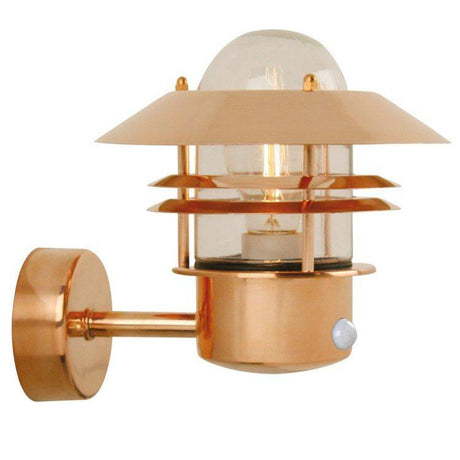 Nordlux Blokhus Sensor Outdoor Wall Light Copper - Comet Lighting