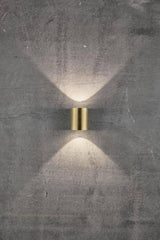 Nordlux Canto 2 Outdoor Wall Light Brass - Comet Lighting