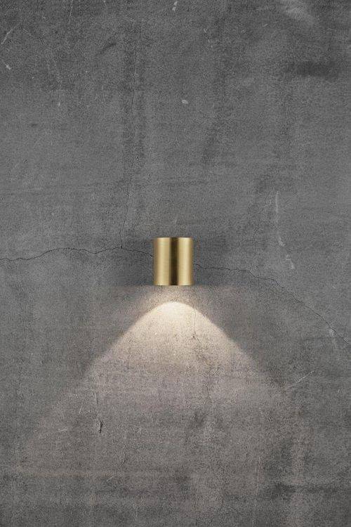 Nordlux Canto 2 Outdoor Wall Light Brass - Comet Lighting