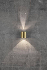 Nordlux Canto 2 Outdoor Wall Light Brass - Comet Lighting