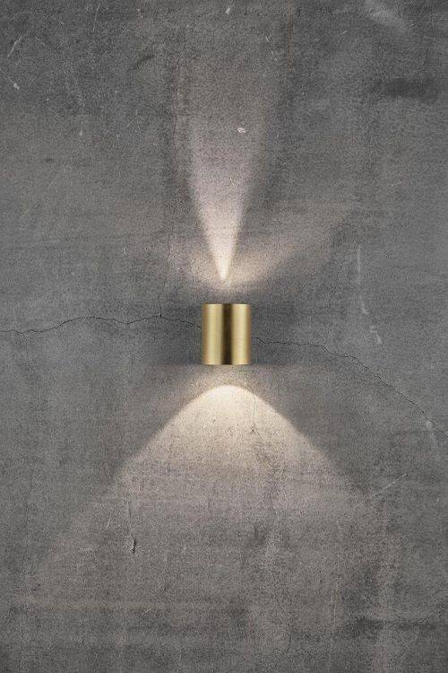 Nordlux Canto 2 Outdoor Wall Light Brass - Comet Lighting