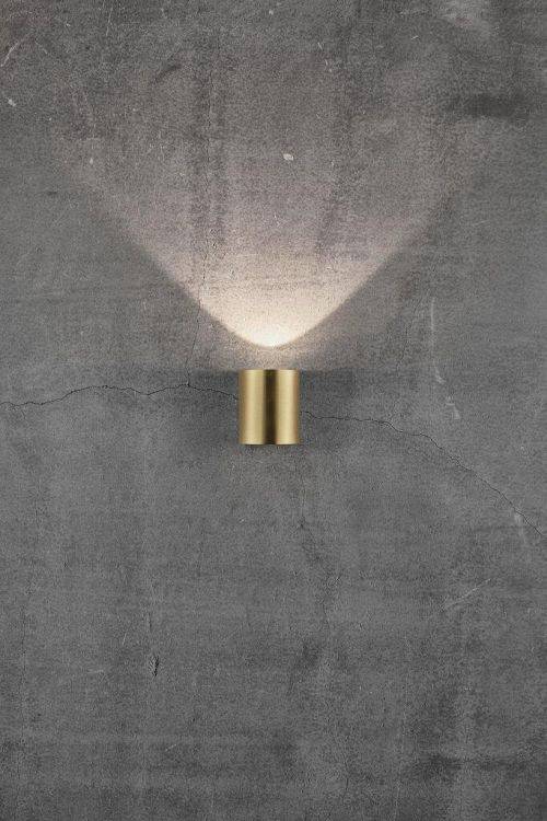 Nordlux Canto 2 Outdoor Wall Light Brass - Comet Lighting