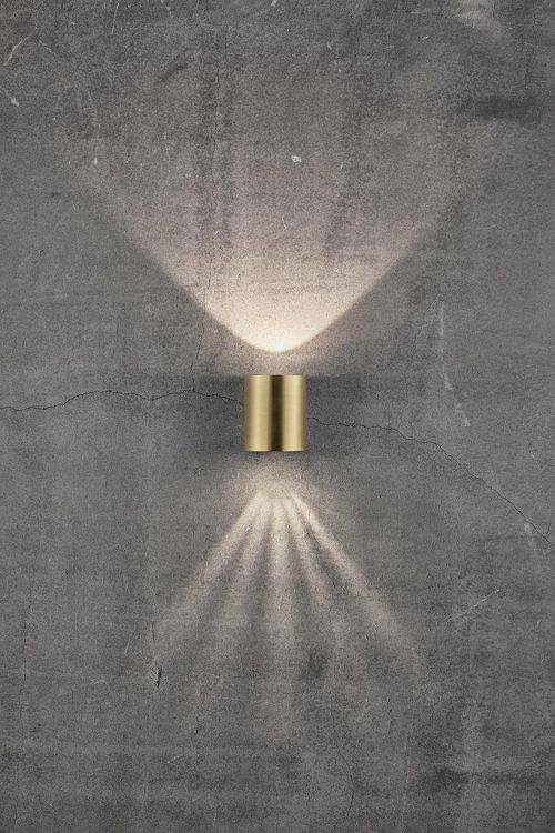 Nordlux Canto 2 Outdoor Wall Light Brass - Comet Lighting