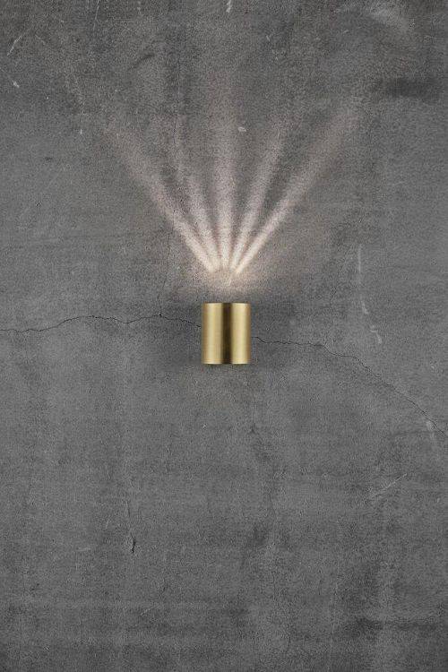 Nordlux Canto 2 Outdoor Wall Light Brass - Comet Lighting