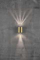 Nordlux Canto 2 Outdoor Wall Light Brass - Comet Lighting