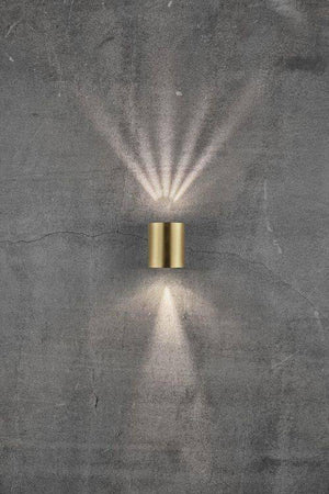 Nordlux Canto 2 Outdoor Wall Light Brass - Comet Lighting