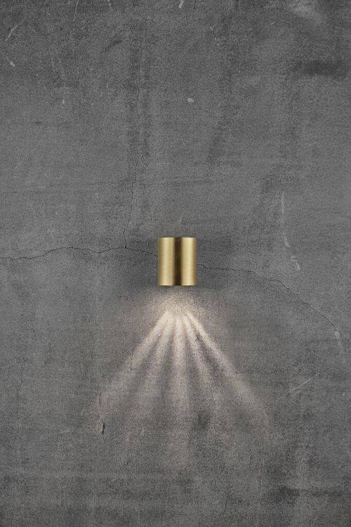 Nordlux Canto 2 Outdoor Wall Light Brass - Comet Lighting