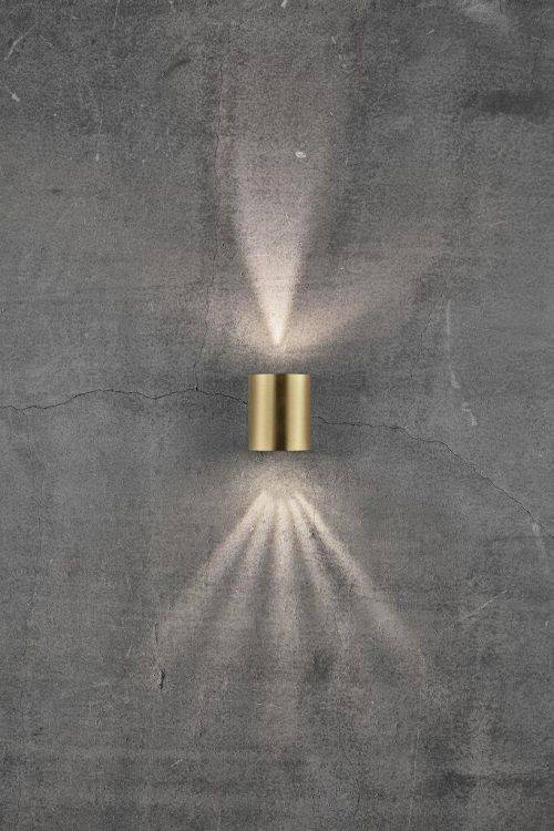 Nordlux Canto 2 Outdoor Wall Light Brass - Comet Lighting