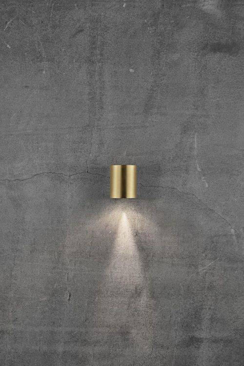 Nordlux Canto 2 Outdoor Wall Light Brass - Comet Lighting