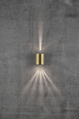 Nordlux Canto 2 Outdoor Wall Light Brass - Comet Lighting