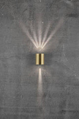 Nordlux Canto 2 Outdoor Wall Light Brass - Comet Lighting