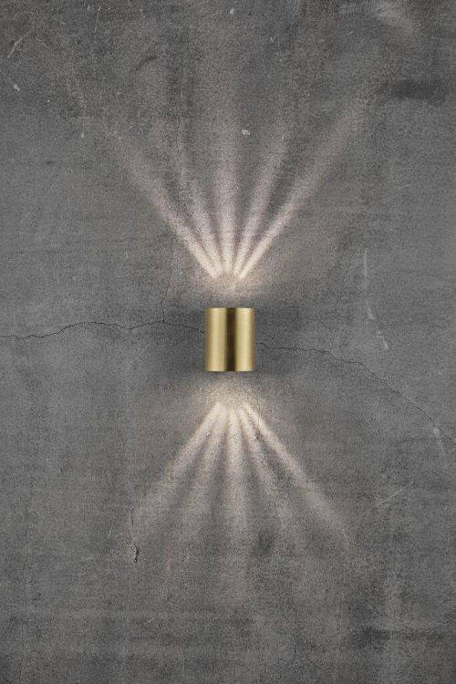 Nordlux Canto 2 Outdoor Wall Light Brass - Comet Lighting