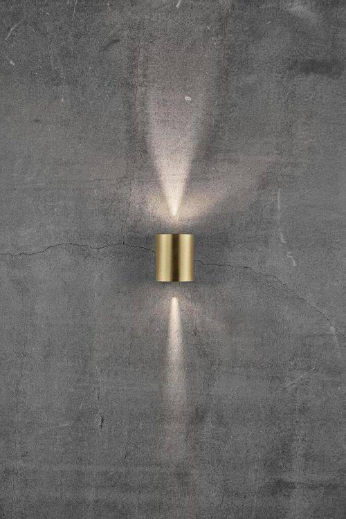 Nordlux Canto 2 Outdoor Wall Light Brass - Comet Lighting