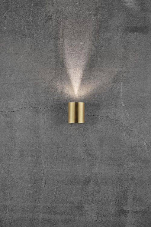 Nordlux Canto 2 Outdoor Wall Light Brass - Comet Lighting