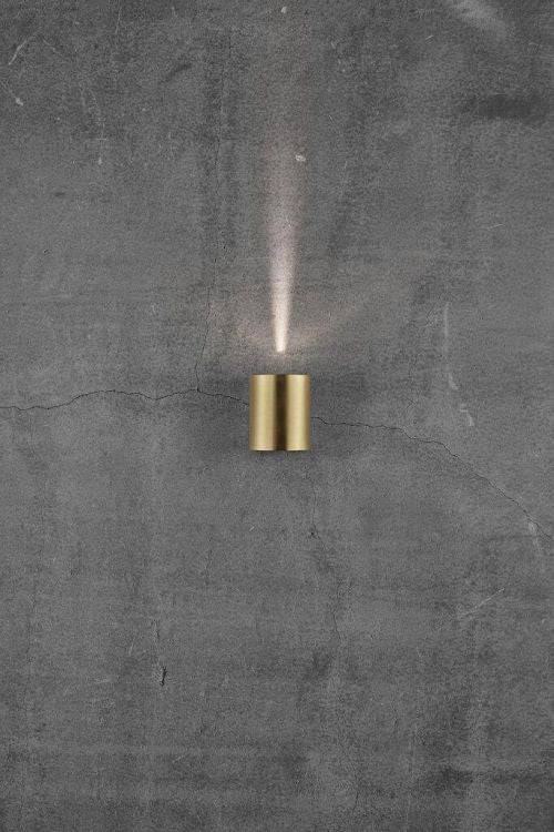 Nordlux Canto 2 Outdoor Wall Light Brass - Comet Lighting