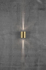 Nordlux Canto 2 Outdoor Wall Light Brass - Comet Lighting