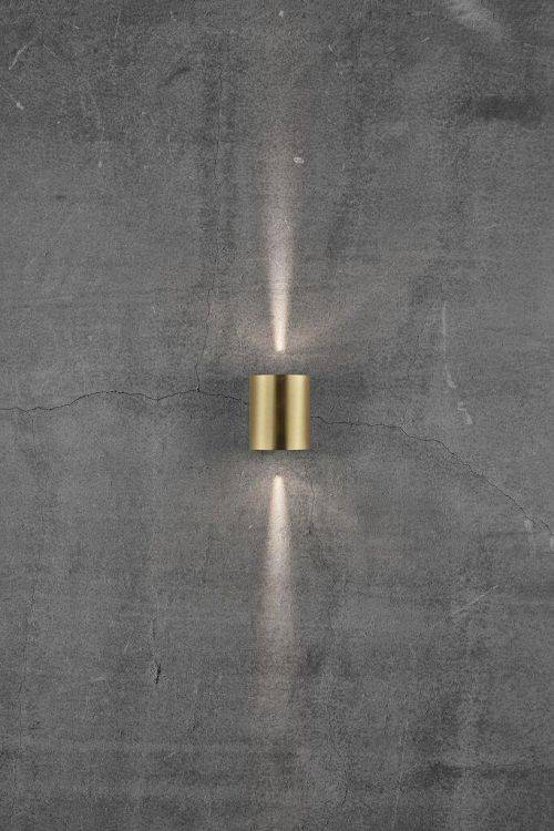 Nordlux Canto 2 Outdoor Wall Light Brass - Comet Lighting