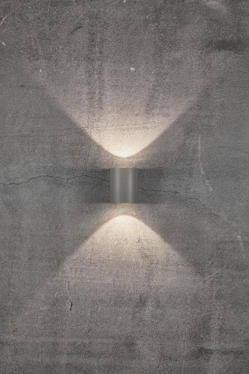 Nordlux Canto 2 Outdoor Wall Light Grey - Comet Lighting