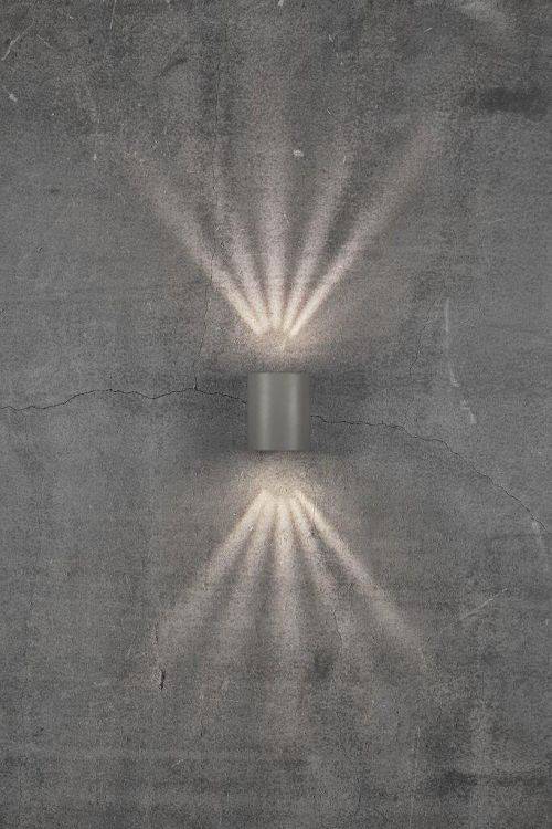 Nordlux Canto 2 Outdoor Wall Light Grey - Comet Lighting