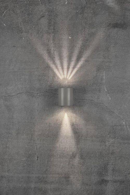 Nordlux Canto 2 Outdoor Wall Light Grey - Comet Lighting