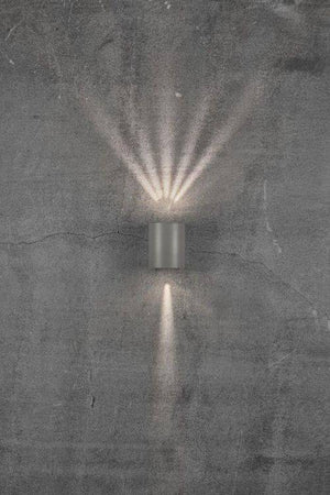 Nordlux Canto 2 Outdoor Wall Light Grey - Comet Lighting
