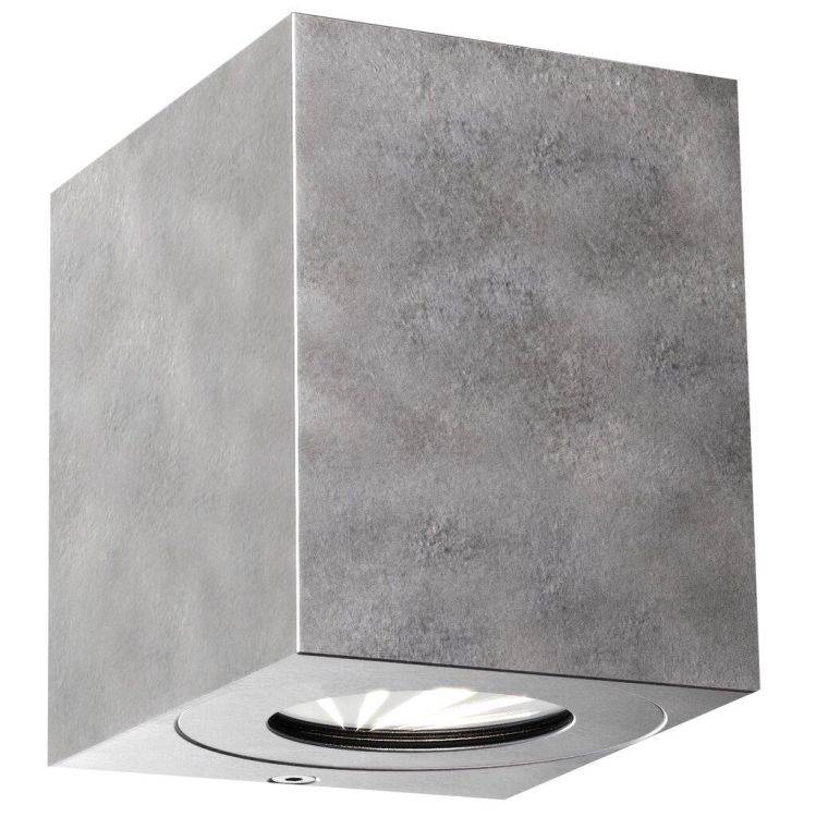 Nordlux Canto Kubi 2 Outdoor Wall Light Galvanised - Comet Lighting