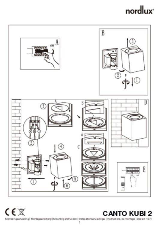 Nordlux Canto Kubi 2 Outdoor Wall Light White - Comet Lighting