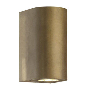 Nordlux Canto Maxi 2 Outdoor Wall Light Brass - Comet Lighting