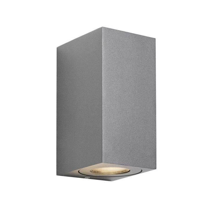 Nordlux Canto Maxi Kubi 2 Outdoor Wall Light Grey - Comet Lighting