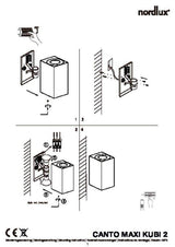 Nordlux Canto Maxi Kubi 2 Outdoor Wall Light Steel - Comet Lighting
