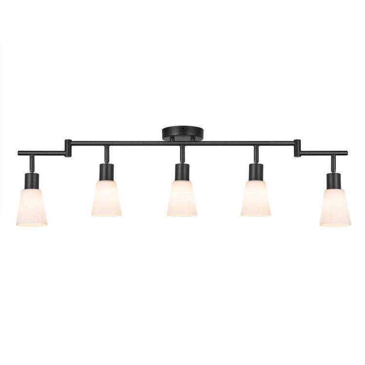 Nordlux Cole 5Lt Spotlight Bar Black/Opal - Comet Lighting